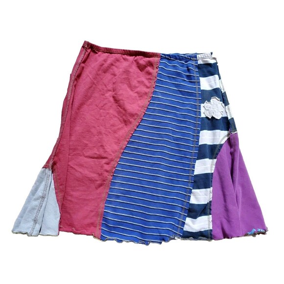 Elisabethan Skirt Women Large A-Line Upcycled Patchwork Sugar Plum NO TAG - Picture 2 of 3